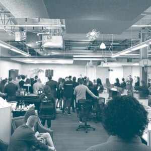 Company gathered at celebration