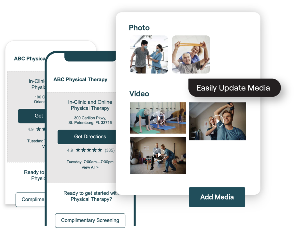 Example of updating location pages in the Reputation platform