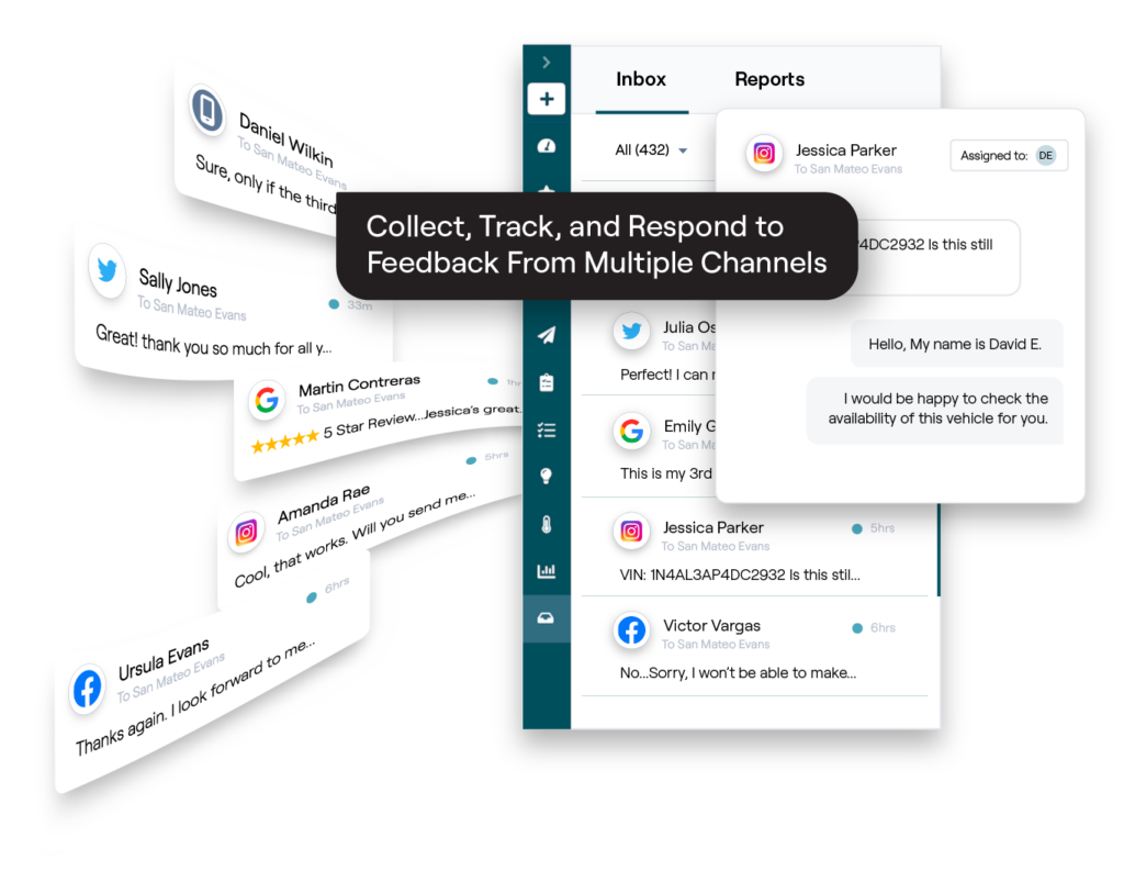 Example of streamlined feedback in Reputation platform